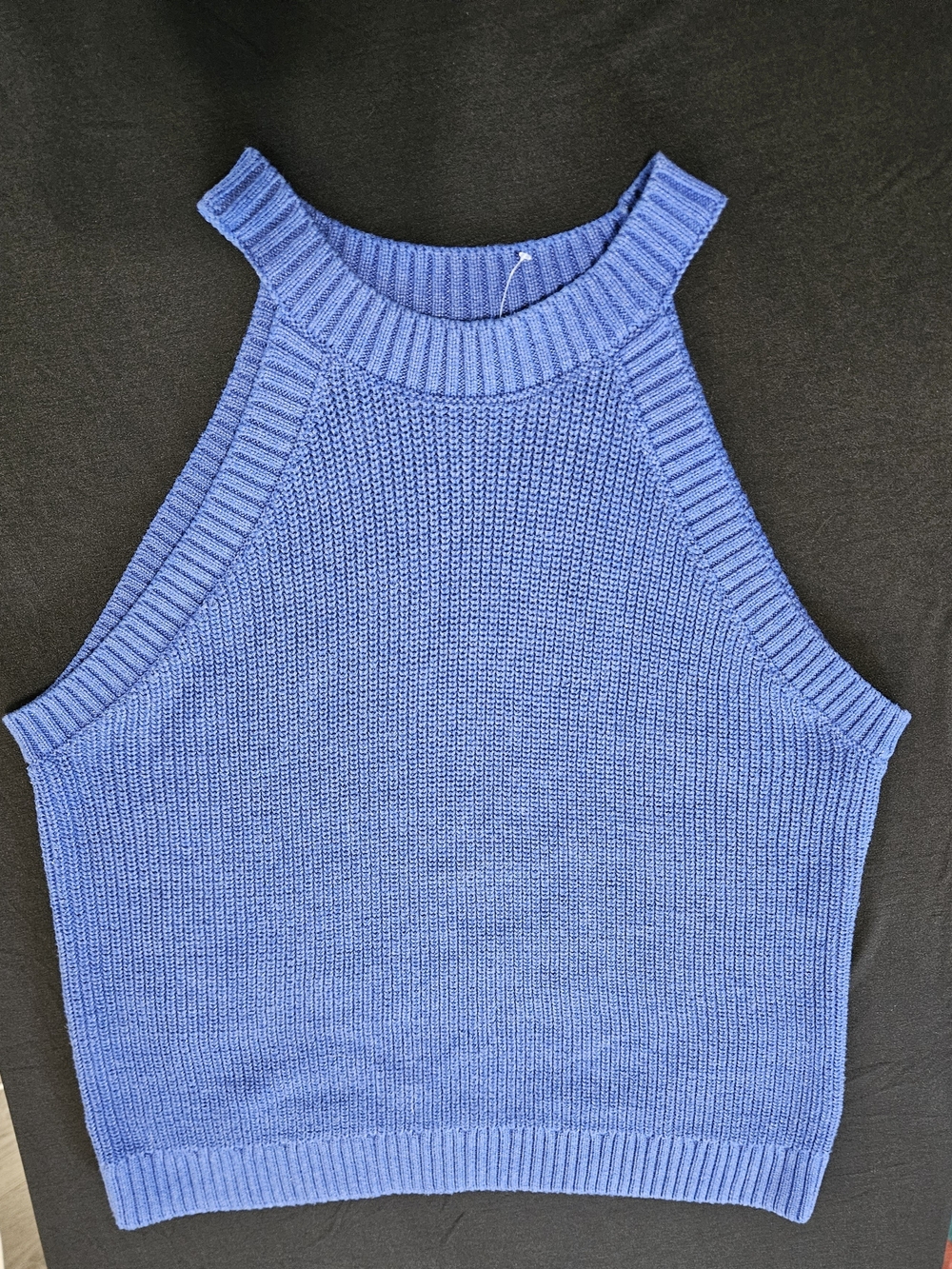 Old Navy Blue Knit Halter Tank Top